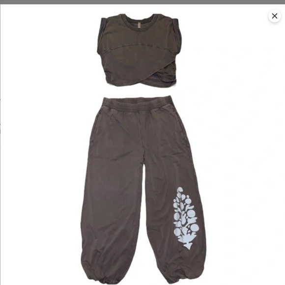 FP Movement by Free People Hot Shot Logo Crossover Set Dark Shadow Combo sz S NW - Picture 7 of 10